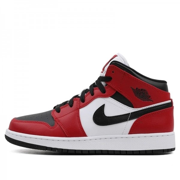 Nike Air Jordan 1 Mid "Chicago Black Toe" Damen/Herren AJ1 Sneakers 554725-069