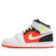 Nike Air Jordan 1 Mid "Composition Notebook" Damen/Herren AJ1 Sneakers 554725-870