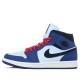 Nike Air Jordan 1 Mid "Deep Royal Blue Black" Damen/Herren AJ1 Sneakers 852542-400