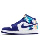 Nike Air Jordan 1 Mid "Geometric Print" Herren/Damen AJ1 Sneakers 555112-105