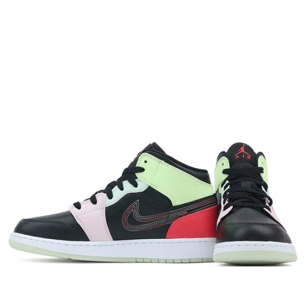 Nike Air Jordan 1 Mid "Glow-In-The-Dark" GS AJ1 Sneakers AV5174-076