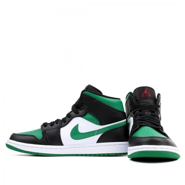 Nike Air Jordan 1 Mid "Green Toe" Damen/Herren AJ1 Sneakers 554724-067