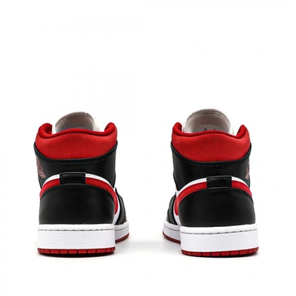 Nike Air Jordan 1 Mid "Gym Red Black White" Damen/Herren AJ1 Sneakers 554724-122