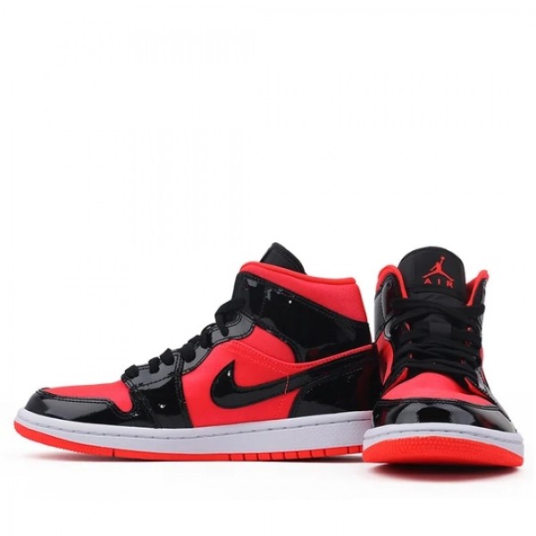 Nike Air Jordan 1 Mid "Hot Punch Black" Damen/Herren AJ1 Sneakers BQ6472-600