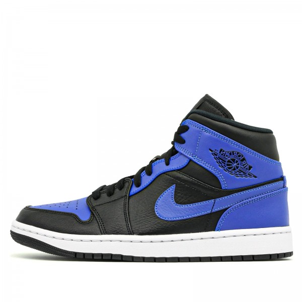 Nike Air Jordan 1 Mid "Hyper Royal Tumbled Leather" Damen/Herren AJ1 Sneakers 554724-077