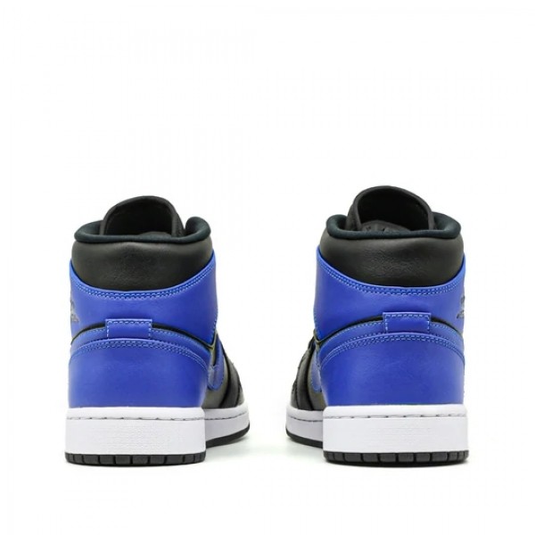 Nike Air Jordan 1 Mid "Hyper Royal Tumbled Leather" Damen/Herren AJ1 Sneakers 554724-077