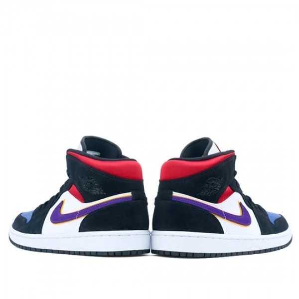 Nike Air Jordan 1 Mid "Lakers Top 3" Damen/Herren AJ1 Sneakers 852542-005