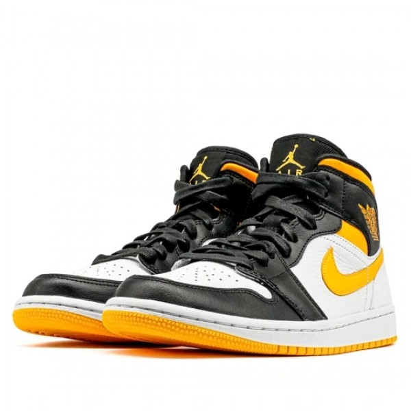 Nike Air Jordan 1 Mid "Laser Orange Black" Damen/Herren AJ1 Sneakers CV5276-107