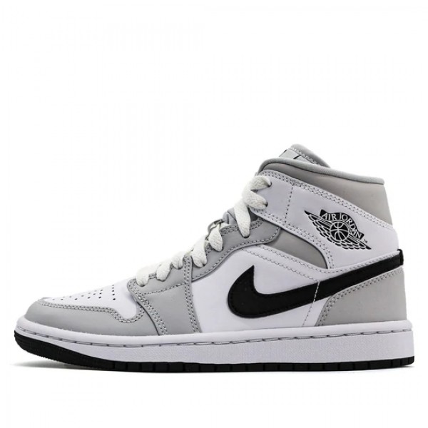 Nike Air Jordan 1 Mid "Light Smoke Grey" Herren/Damen AJ1 Sneakers BQ6472-015