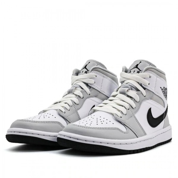 Nike Air Jordan 1 Mid "Light Smoke Grey" Herren/Damen AJ1 Sneakers BQ6472-015