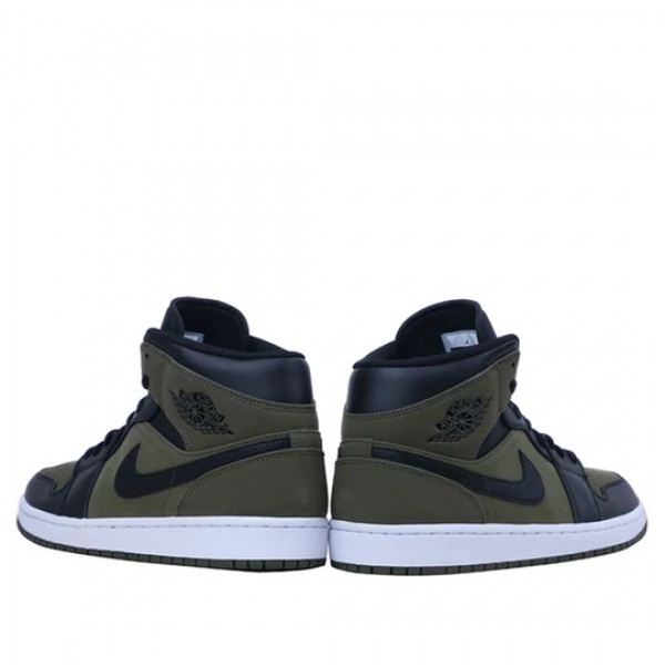 Nike Air Jordan 1 Mid "Olive Canvas" Damen/Herren AJ1 Sneakers 554724-301