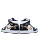 Nike Air Jordan 1 Mid "Patent Black White Gold" Damen/Herren AJ1 Sneakers 852542-007