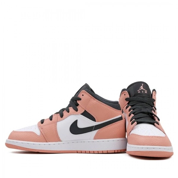 Nike Air Jordan 1 Mid "Pink Quartz" Damen/Herren AJ1 Sneakers 555112-603