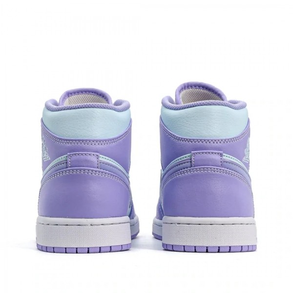 Nike Air Jordan 1 Mid "Purple Aqua" Damen/Herren AJ1 Sneakers 554725-500