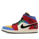 Nike Air Jordan 1 Mid SE "Fearless Blue the Great" Damen/Herren AJ1 Sneakers CU2805-100