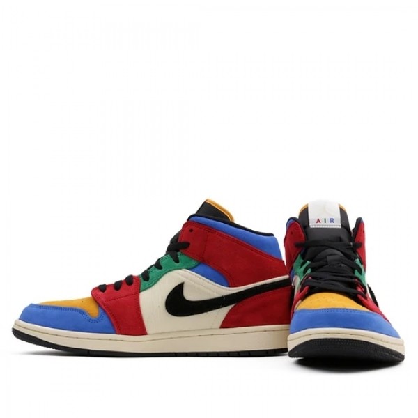 Nike Air Jordan 1 Mid SE "Fearless Blue the Great" Damen/Herren AJ1 Sneakers CU2805-100