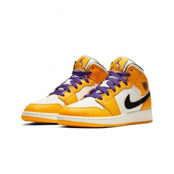 Nike Air Jordan 1 Mid SE "Lakers" Damen/Herren AJ1 Sneakers BQ6931-700