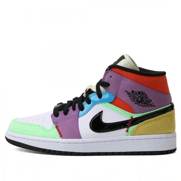 Nike Air Jordan 1 Mid SE "Multi-Color" Herren/Damen AJ1 Sneakers CW1140-100