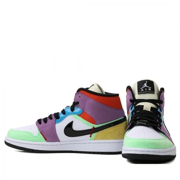 Nike Air Jordan 1 Mid SE "Multi-Color" Herren/Damen AJ1 Sneakers CW1140-100