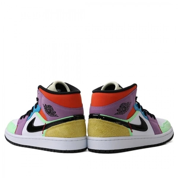 Nike Air Jordan 1 Mid SE "Multi-Color" Herren/Damen AJ1 Sneakers CW1140-100