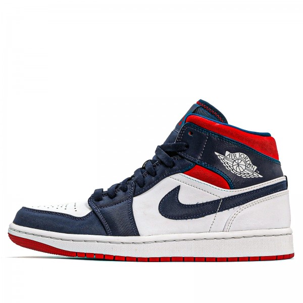 Nike Air Jordan 1 Mid SE "USA" Damen/Herren AJ1 Sneakers 852542-104