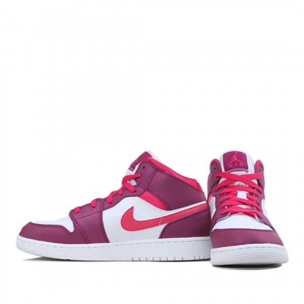 Nike Air Jordan 1 Mid "True Berry Rush Pink" Damen AJ1 Sneakers 555112-661