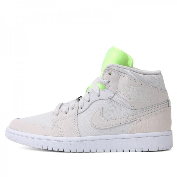 Nike Air Jordan 1 Mid "Vast Grey Ghost Green" Damen/Herren AJ1 Sneakers CV3018-001