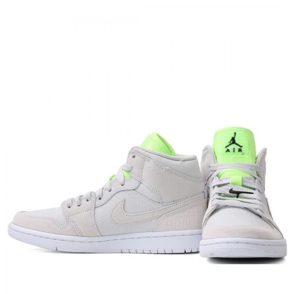 Nike Air Jordan 1 Mid "Vast Grey Ghost Green" Damen/Herren AJ1 Sneakers CV3018-001