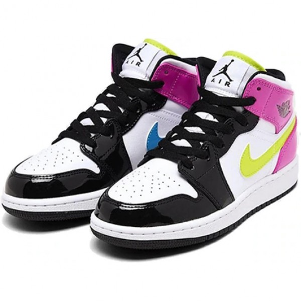 Nike Air Jordan 1 Mid "White Black Cyber Pink" Damen AJ1 Sneakers CZ9835-100