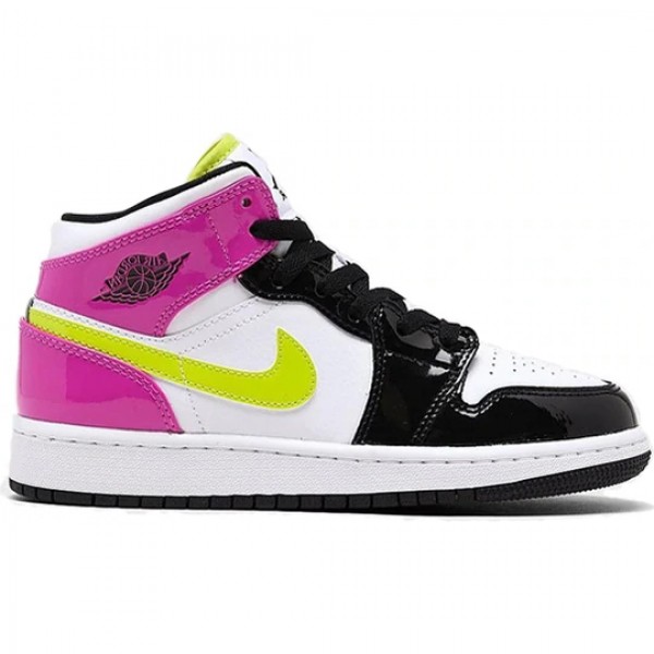 Nike Air Jordan 1 Mid "White Black Cyber Pink" Damen AJ1 Sneakers CZ9835-100