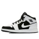 Nike Air Jordan 1 Mid "White Black" Damen/Herren AJ1 Sneakers 554725-113