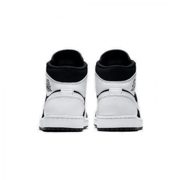 Nike Air Jordan 1 Mid "White Black" Damen/Herren AJ1 Sneakers 554725-113