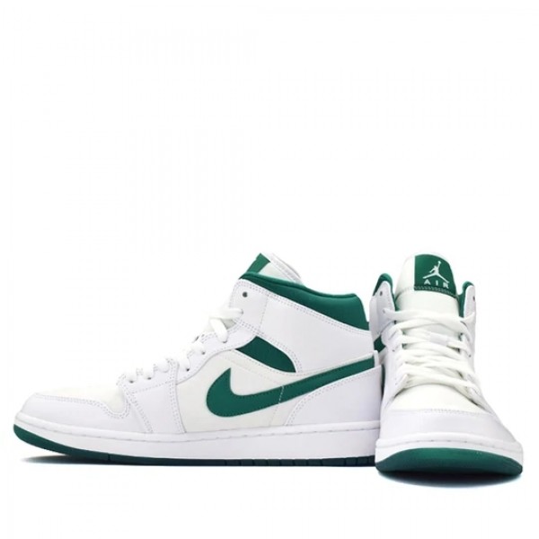 Nike Air Jordan 1 Mid "White Mystic Green" Damen/Herren AJ1 Sneakers CD6759-103