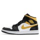 Nike Air Jordan 1 Mid "White Pollen Black" Damen/Herren AJ1 Sneakers 554724-177