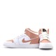 Nike Air Jordan 1 Mid "White Rose Gold" GS AJ1 Sneakers 555112-190