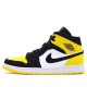 Nike Air Jordan 1 Mid "Yellow Toe Black" Damen/Herren AJ1 Sneakers 852542-071