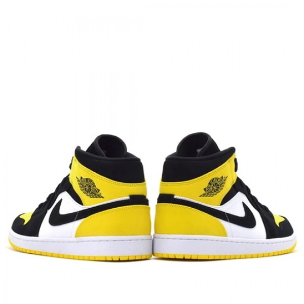 Nike Air Jordan 1 Mid "Yellow Toe Black" Damen/Herren AJ1 Sneakers 852542-071