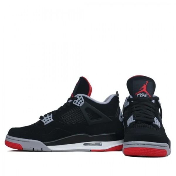 Nike Air Jordan 4 Retro "Bred" 2019 Herren/Damen AJ4 Sneakers 308497-060