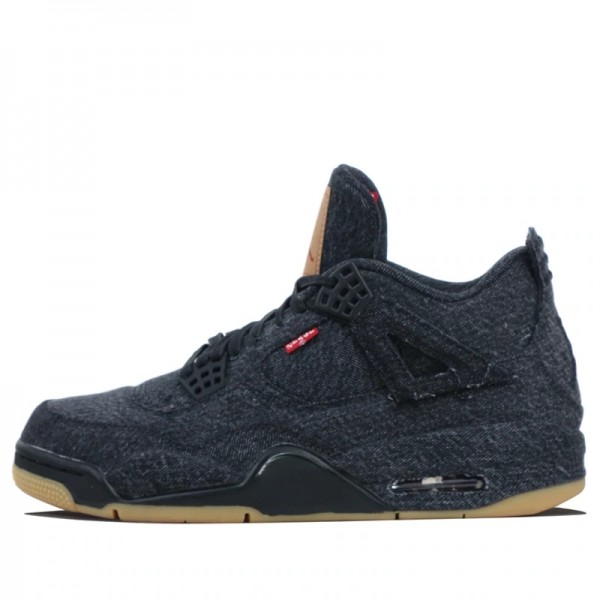 Nike Air Jordan 4 Retro "Levi's Black" Herren/Damen AJ4 Sneakers AO2571-001