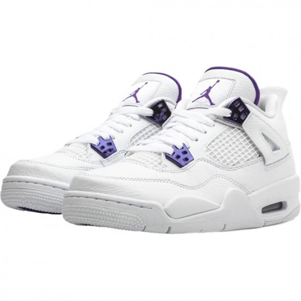 Nike Air Jordan 4 Retro "Purple Metallic" Herren/Damen AJ4 Sneakers 408452-115