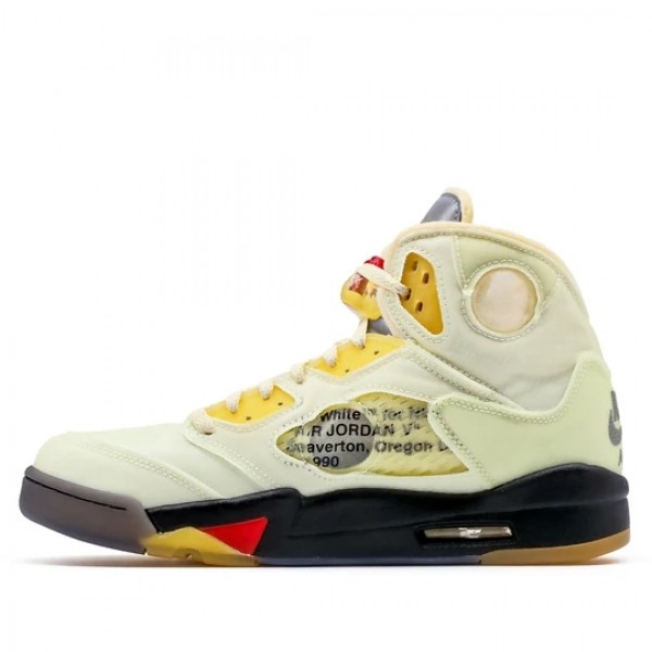 Nike Air Jordan 5 Retro "OFF-WHITE Sail" Herren AJ5 Sneakers DH8565-100