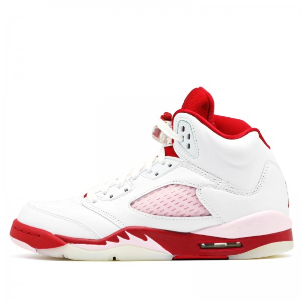 Nike Air Jordan 5 Retro "White Pink Red" Herren/Damen AJ5 Sneakers 440892-106