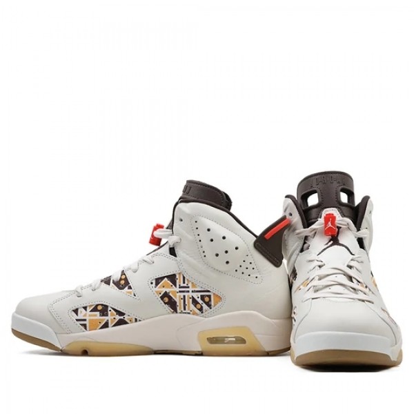 Nike Air Jordan 6 Retro "Quai 54 Sail Brown 2020" Damen/Herren AJ6 Sneakers CZ4152-100