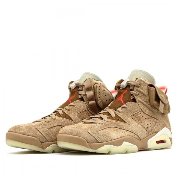 Nike Air Jordan 6 Retro "Travis Scott British Khaki" Herren AJ6 Sneakers DH0690-200