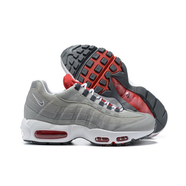 Herren Air Max 95 TT Grau Weiß und Rot Schuhe 