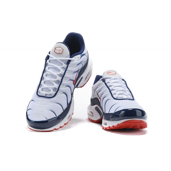 Herren Air Max Plus Tn QS Weiß Blau und Rot Schuhe