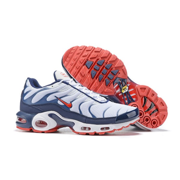 Herren Air Max Plus Tn QS Weiß Blau und Rot Schuhe