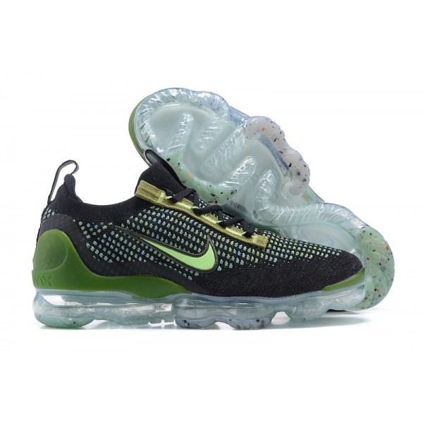 Damen/Herren Air VaporMax 2021 Flyknit Schwarz Grün DQ7640-001 Schuhe