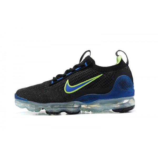 Damen/Herren Air VaporMax 2021 Flyknit Schwarz Grün und Blau Schuhe