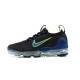 Damen/Herren Air VaporMax 2021 Flyknit Schwarz Grün und Blau Schuhe